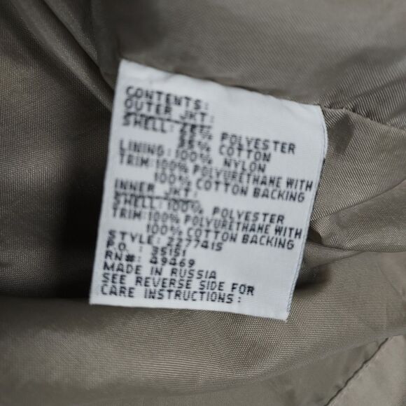 Mulberry Street Women’s Lightweight Jacket Size M Beige Tan Button Front - Picture 9 of 10